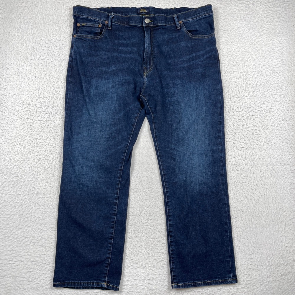 Polo Ralph Lauren Jeans Mens 46x30 (Fit 44x28) Blue Hampton Relaxed Straight